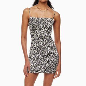 NWOT Aritzia Shimmer Satin Floral Dress